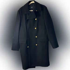 Express men peacoat, worn once, extra buttons. slight heavy perfect for winter